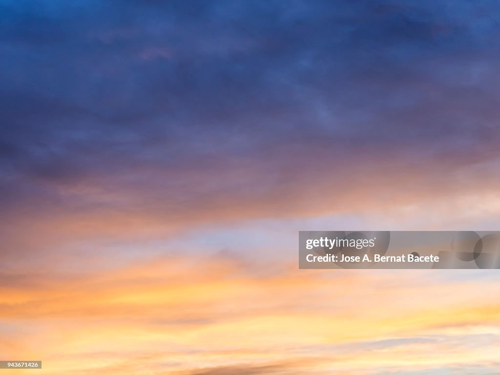 Full frame of the low angle view of clouds In sky during sunset.