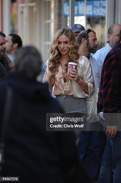 Actress Drea DeMateo is seen on the set of "Desperate Housewives" on December 10, 2009 in Studio City, California.