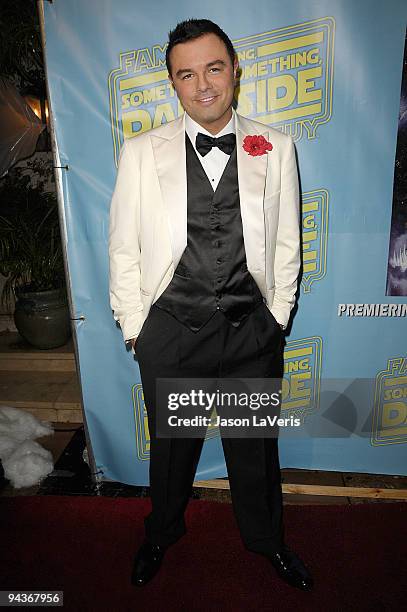 Family Guy creator Seth MacFarlane attends the "Family Guy Something, Something, Something, Dark Side" DVD release party on December 12, 2009 in...