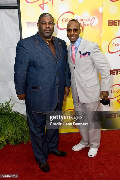 Demetri Tollfree and Amar Khalil attends BET's 10th Anniversary Celebration Of Gospel at The Orpheum Theatre on December 12, 2009 in Los Angeles,...