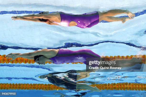 Alys Thomas of Wales competes during the Women's 200m Butterfly Final on day five of the Gold Coast 2018 Commonwealth Games at Optus Aquatic Centre...