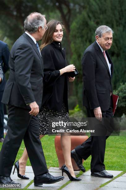 Queen Letizia of Spain attends the 'International Friendship Award' 2018 at the IESE Campus on April 9, 2018 in Madrid, Spain.