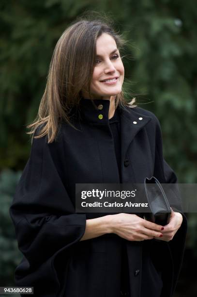 Queen Letizia of Spain attends the 'International Friendship Award' 2018 at the IESE Campus on April 9, 2018 in Madrid, Spain.