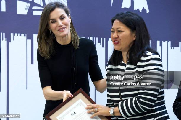 President of Bayer Greater China Group, Chairman of Bayer Celina Chew receives from Queen Letizia of Spain the 'International Friendship Award' 2018...