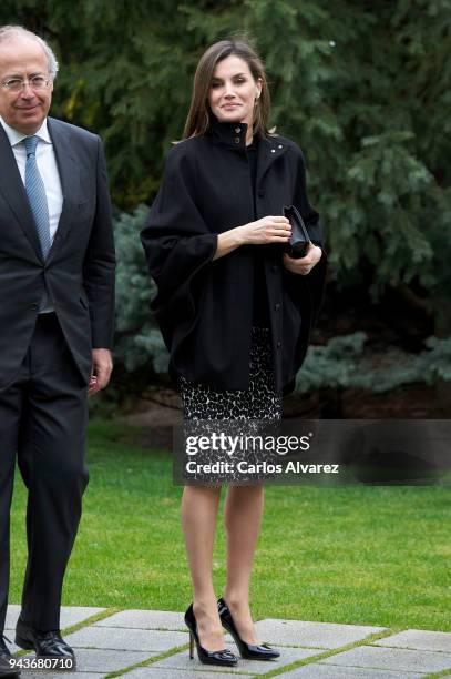 Queen Letizia of Spain attends the 'International Friendship Award' 2018 at the IESE Campus on April 9, 2018 in Madrid, Spain.