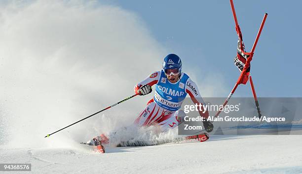 Benjamin Raich of Austria during the Audi FIS Alpine Ski World Cup Men's Giant Slalom on December 13, 2009 in Val d'Isere, France.