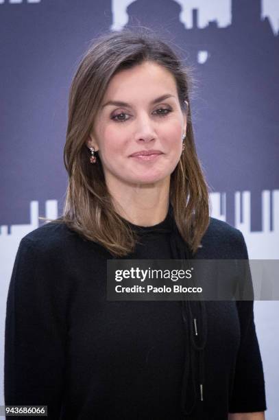 Queen Letizia of Spain attends the 'International Friendship Award' at IESE Business School on April 9, 2018 in Madrid, Spain.