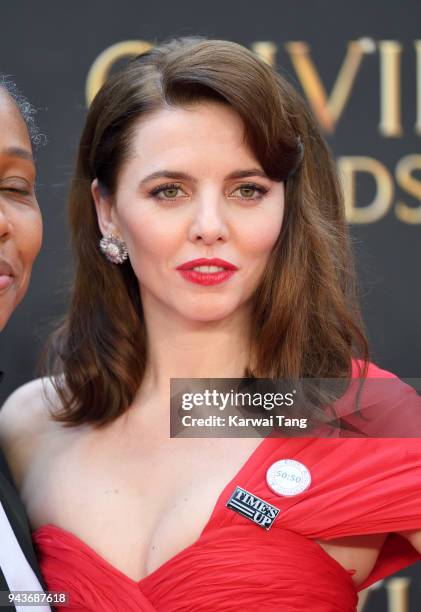 Ophelia Lovibond attends The Olivier Awards with Mastercard at Royal Albert Hall on April 8, 2018 in London, England.