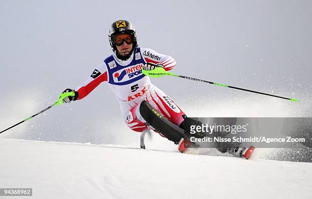 Kathrin Zettel of Austria during the Audi FIS Alpine Ski World Cup Women's Slalom on December 13, 2009 in Are, Sweden.