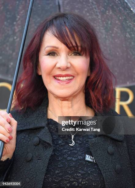 Arlene Phillips attends The Olivier Awards with Mastercard at Royal Albert Hall on April 8, 2018 in London, England.