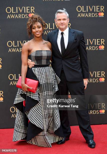 Alexandra Burke attends The Olivier Awards with Mastercard at Royal Albert Hall on April 8, 2018 in London, England.
