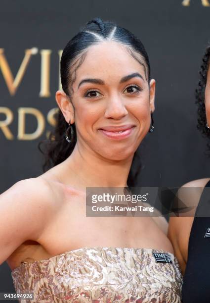 Pearl Mackie attends The Olivier Awards with Mastercard at Royal Albert Hall on April 8, 2018 in London, England.