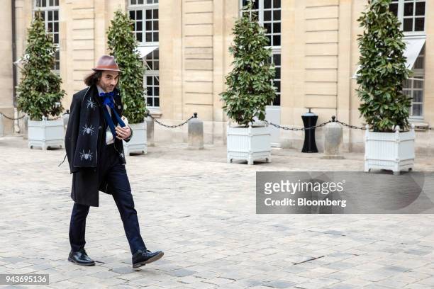 Cedric Villani, mathematician and a lawmaker in French President Emmanuel Macrons Republic En Marche party, arrives for a meeting of Edouard...