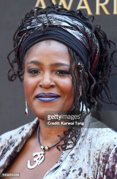 Sharon D Clarke attends The Olivier Awards with Mastercard at Royal Albert Hall on April 8, 2018 in London, England.