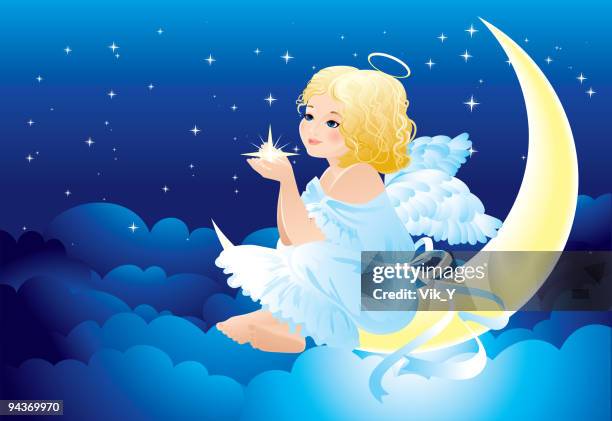 angel - seraph stock-grafiken, -clipart, -cartoons und -symbole