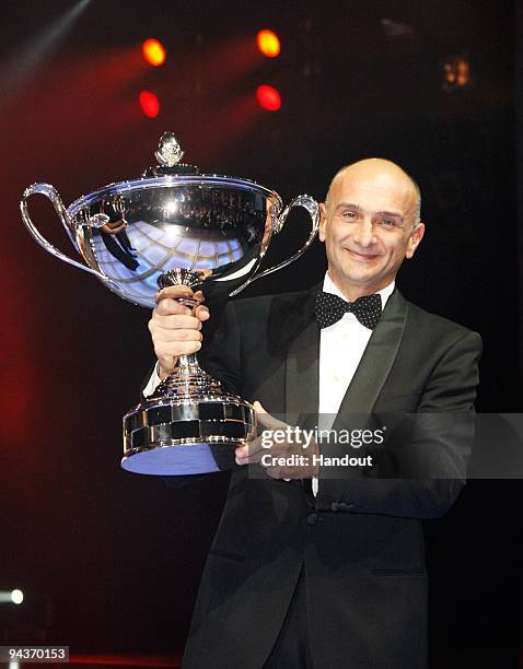 In this handout image provided by FIA, officially crown Gabriele Tarquini of SEAT as FIA World Touring Car Champion during the 2009 FIA Gala Prize...