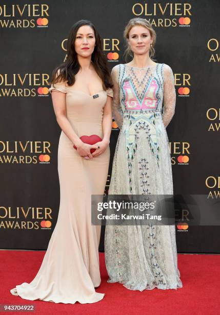 Jessica Swale attends The Olivier Awards with Mastercard at Royal Albert Hall on April 8, 2018 in London, England.