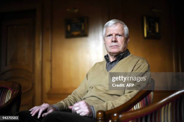Andre Bamberski, father of Kalinka Bamberski, who died mysteriously in 1982, poses in the lounge of a hotel before his hearing by a judge for the...