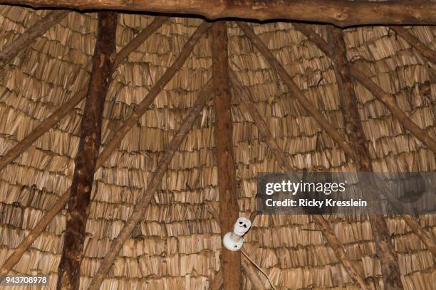 light in hut - fiji hut stock pictures, royalty-free photos & images