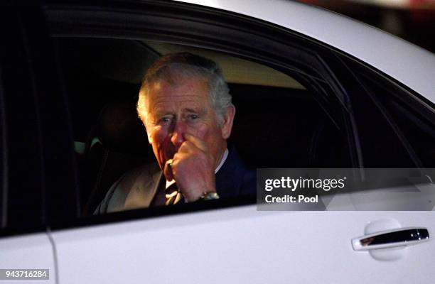 Prince Charles, Prince of Wales arrives for a community reception at the Royal Flying Doctors Service Tourist Facility in Darwin on April 9, 2018 in...