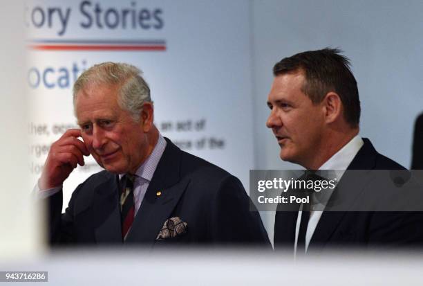 Northern Territory Chief Minister Michael Gunner arrives to greet Prince Charles, Prince of Wales for a community reception at the Royal Flying...