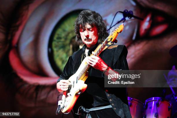 Ritchie Blackmore of Rainbow performs at SC Olympic on April 8, 2018 in Moscow, Russia.
