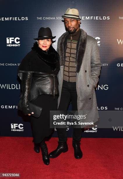 Patricia Blanchet and Leon Robinson attend "Wildling" New York Screening at iPic Theater on April 8, 2018 in New York City.