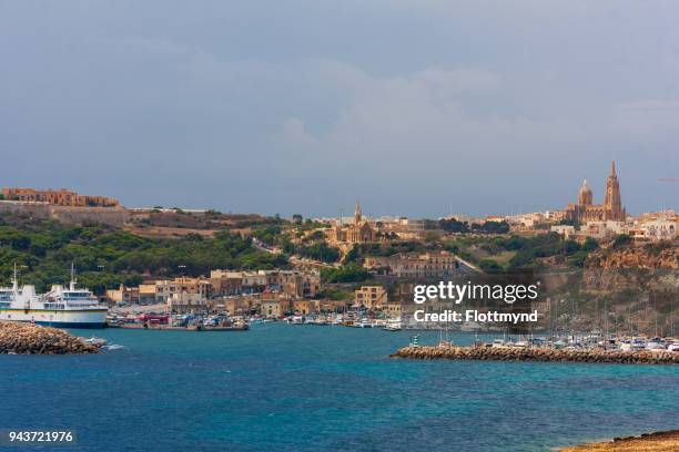 port of mgarr, malta - mgarr harbour stock pictures, royalty-free photos & images