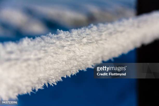 close-up of a frozen pipe - frozen pipes foto e immagini stock