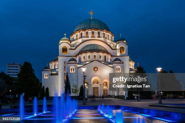 church of saint sava in belgrade, serbia - ignatius tan stockfoto's en -beelden