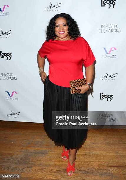 Actress Lela Rochon attends the release party for Vivica A. Fox's new book "Every Day I'm Hustling" at Rain Bar and Lounge on April 8, 2018 in Studio...