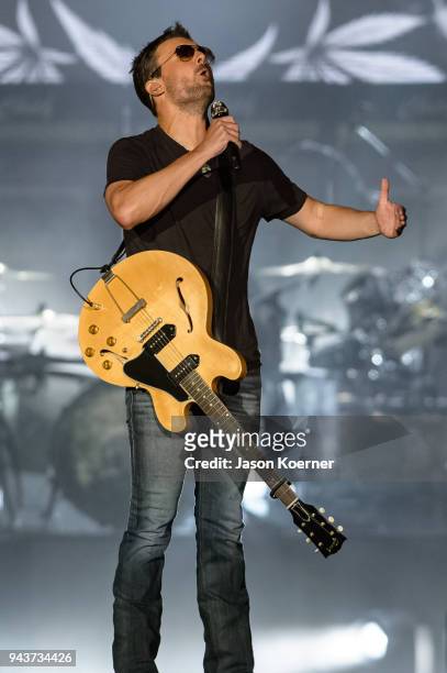 Eric Church performs on stage at Tortuga Music Festivalon April 8, 2018 in Fort Lauderdale, Florida.