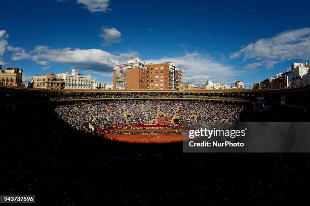 General view during the match between David Ferrer of Spain and Philipp Kohlschreiber of Germany during day three of the Davis Cup World Group...