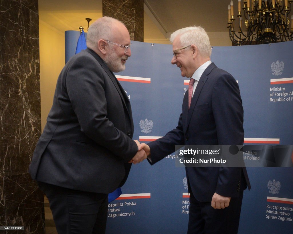 European Commission Vice President Frans Timmermans in Poland