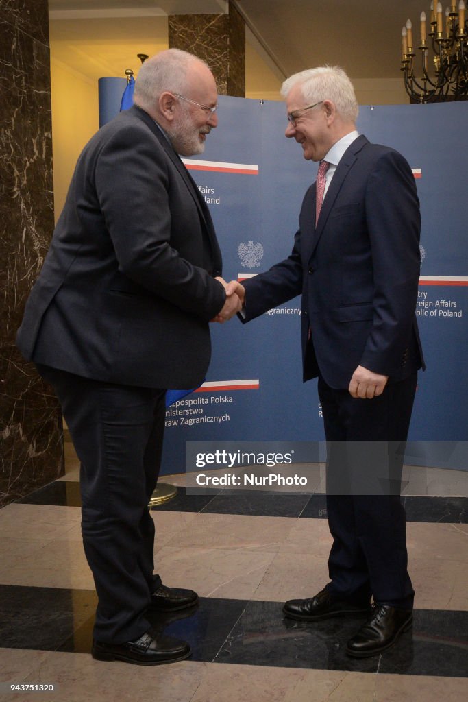 European Commission Vice President Frans Timmermans in Poland
