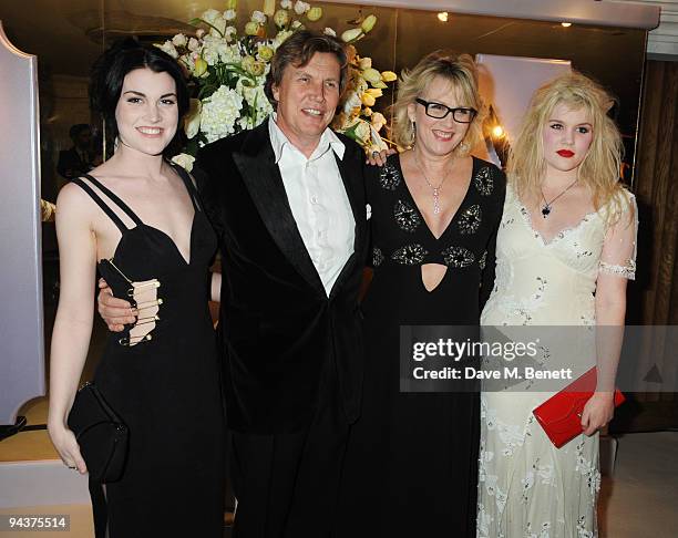 Theo and Louise Fennell with their daughters Coco and Emerald attend the Grey Goose Character & Cocktails Winter Fundraiser Ball in aid of the Elton...