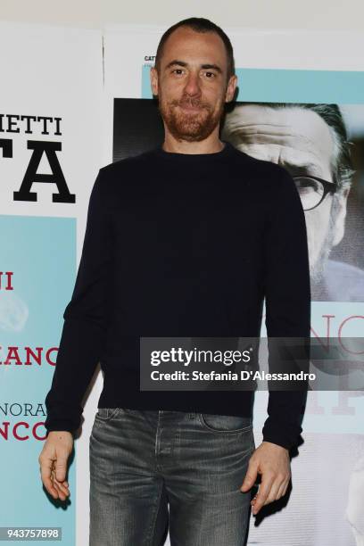 Actor Elio Germano Gucciattends 'Io Sono Tempesta' photocall on April 9, 2018 in Milan, Italy.