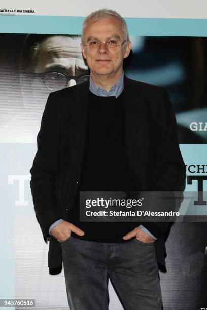 Director Daniele Luchetti attends 'Io Sono Tempesta' photocall on April 9, 2018 in Milan, Italy.