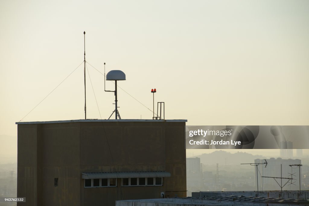 Rooftop with antennas
