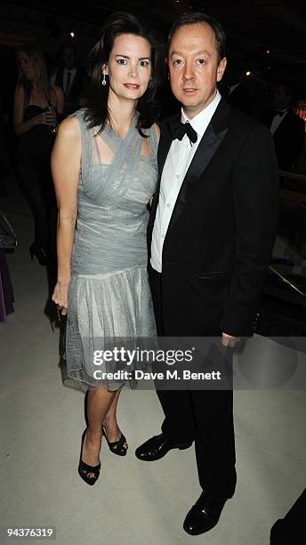 Kathryn and Geordie Greig attend the Grey Goose Character & Cocktails Winter Fundraiser Ball in aid of the Elton John AIDS Foundation, at the Grey...