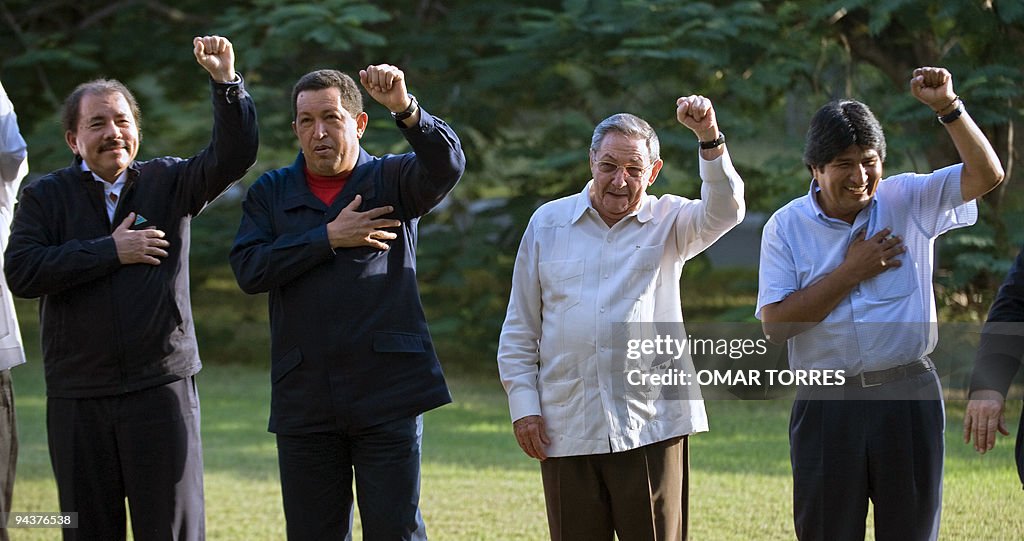 (L to R) The Presidents of, Nicaragua, D