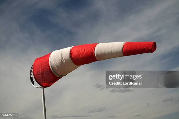 windy day - wind sock stock pictures, royalty-free photos & images