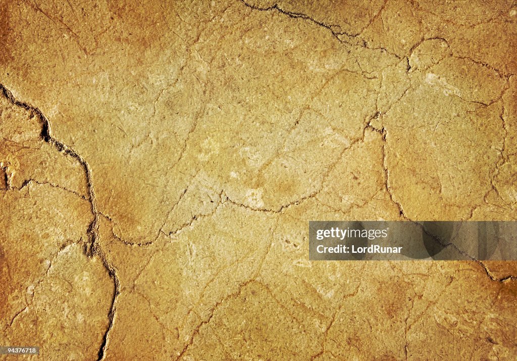 Cracked stone surface
