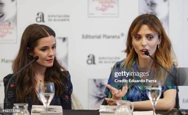 Actress and writer Leticia Dolera and actress and writer Nuria Gago attend the 'Quiereme Siempre' book presentation at Intercontinental hotel on...