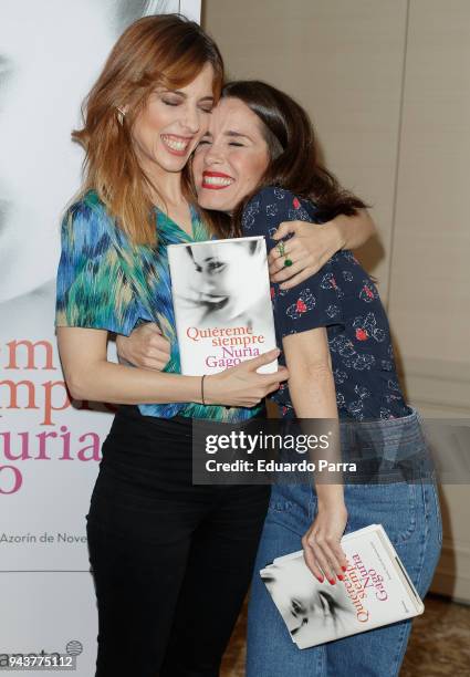 Actress and writer Leticia Dolera and actress and writer Nuria Gago attend the 'Quiereme Siempre' book presentation at Intercontinental hotel on...