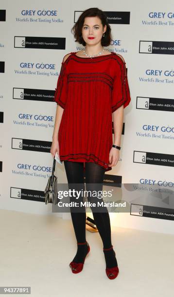 Jasmine Guinness attends the Grey Goose Character & Cocktails winter fundraiser in aid of the Elton John AIDS Foundation at The Grosvenor House Hotel...