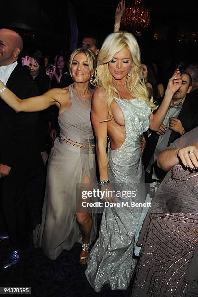 Hofit Golan and Victoria Silvstedt attend the Grey Goose Character & Cocktails Winter Fundraiser Ball in aid of the Elton John AIDS Foundation, at...