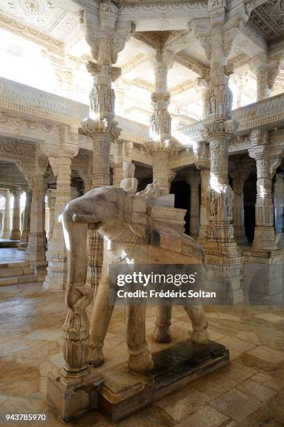 The Jain temple at Ranakpur. The renowned Jain temple at Ranakpur is dedicated to Adinatha in Rajasthan on March 10, 2017 in India.