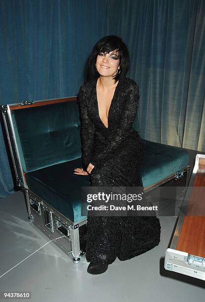 Lily Allen attends the Grey Goose Character & Cocktails Winter Fundraiser Ball in aid of the Elton John AIDS Foundation, at the Grey Goose Hotel Du...