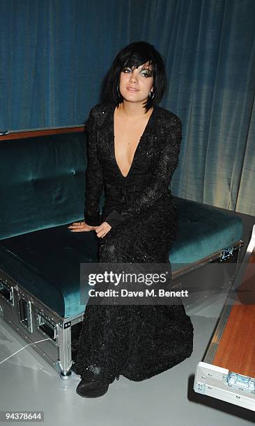 Lily Allen attends the Grey Goose Character & Cocktails Winter Fundraiser Ball in aid of the Elton John AIDS Foundation, at the Grey Goose Hotel Du...